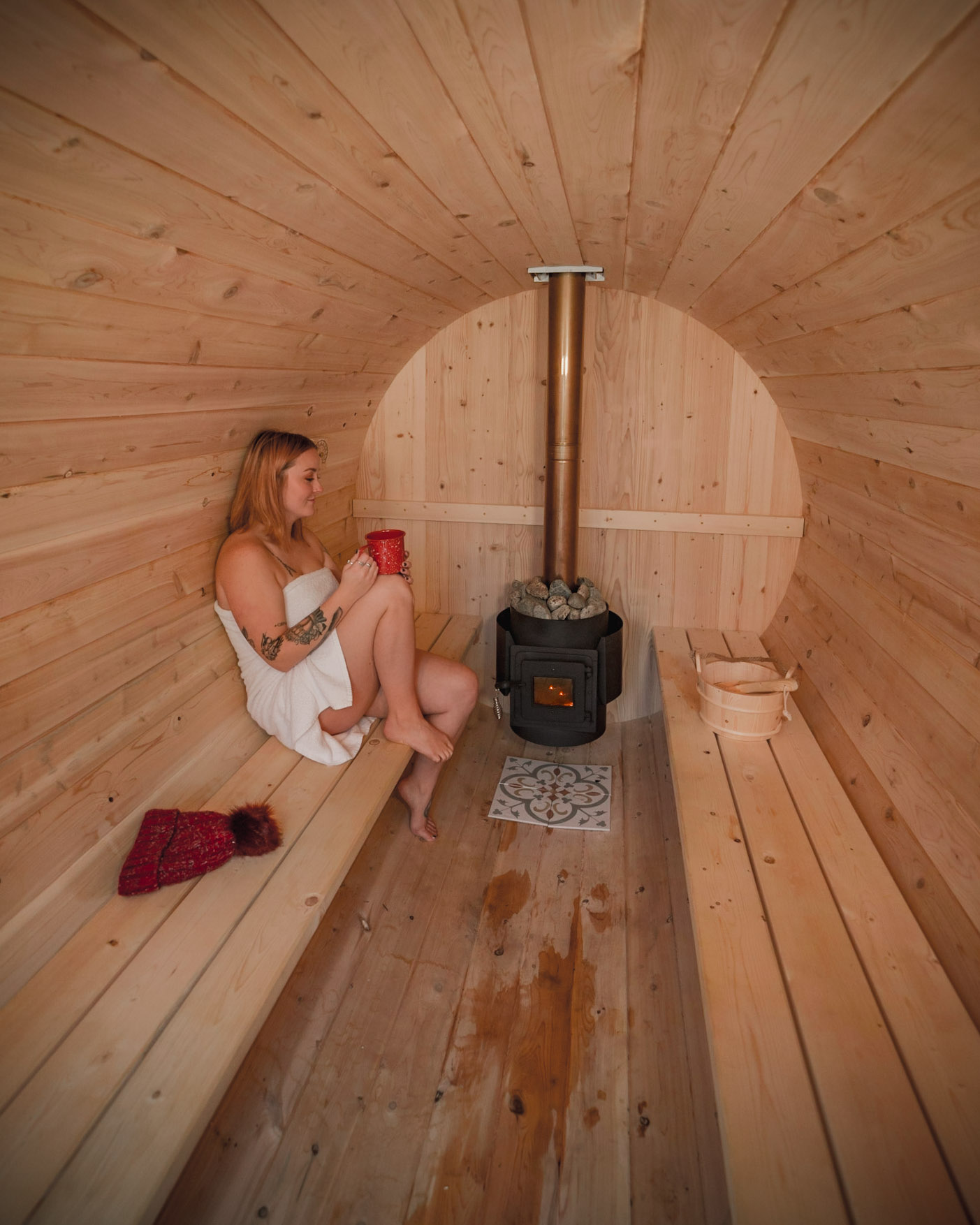 barrel sauna warners camp cabin rental lake placid airbnb