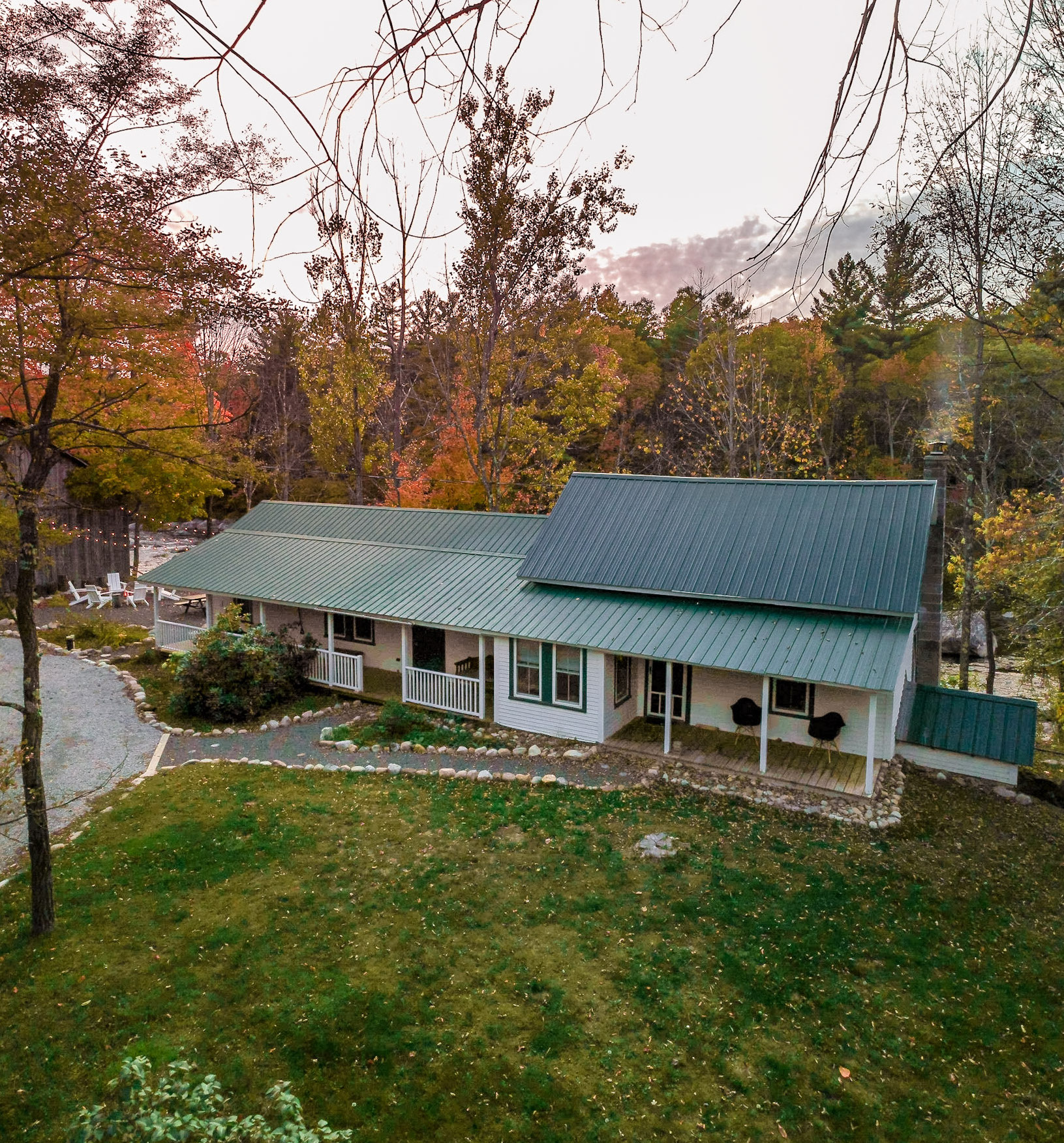 farmhouse autumn warners camp airbnb adirondack vacation cabin rental
