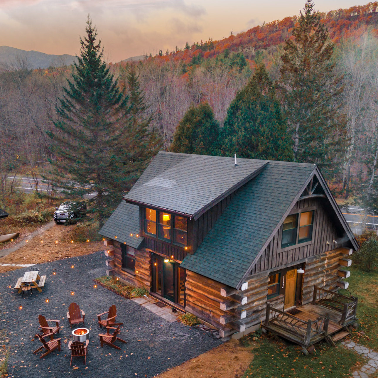 Adirondack log cabin rental airbnb warners camp a frame